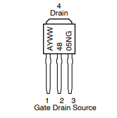 ON 安森美 功率MOSFET 单N沟道晶体管 三极管 NTD4805N-1G